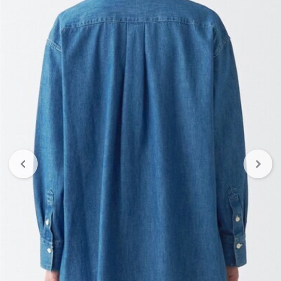 MUJI brand, long sleeve Woman’s denim tunic size M - Picture 8 of 10